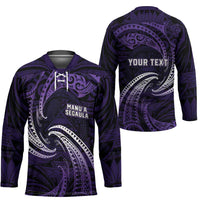 Manua Segaula American Samoa High School Personalized Hockey Jersey Polynesian Wave Style LT9 - Polynesian Pride