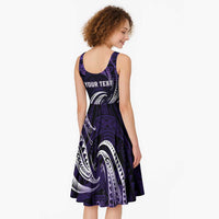 Manua Segaula American Samoa High School Personalized Midi Dress Polynesian Wave Style - Polynesian Pride