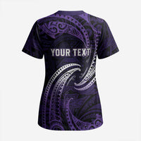 Manua Segaula American Samoa High School Personalized Scrub Top Polynesian Wave Style LT9 - Polynesian Pride