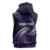 Manua Segaula American Samoa High School Personalized Sleeveless Zip Hoodie Polynesian Wave Style LT9 - Polynesian Pride