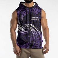 Manua Segaula American Samoa High School Personalized Sleeveless Zip Hoodie Polynesian Wave Style LT9 - Polynesian Pride