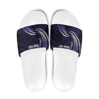 Manua Segaula American Samoa High School Personalized Slide Sandals Polynesian Wave Style - Polynesian Pride