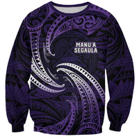 Manua Segaula American Samoa High School Personalized Sweatshirt Polynesian Wave Style LT9 Unisex Purple - Polynesian Pride