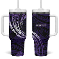 Manua Segaula American Samoa High School Personalized Tumbler With Handle Polynesian Wave Style