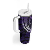 Manua Segaula American Samoa High School Personalized Tumbler With Handle Polynesian Wave Style