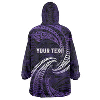 Manua Segaula American Samoa High School Personalized Wearable Blanket Hoodie Polynesian Wave Style LT9 - Polynesian Pride