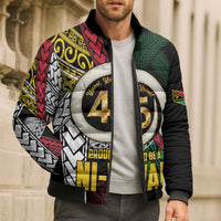 Ni-Van Vanuatu 45th Yumi Yumi Yumi Bomber Puffer Jacket Vanuatuan Boar Tusk Polynesian Pattern LT9 - Polynesian Pride