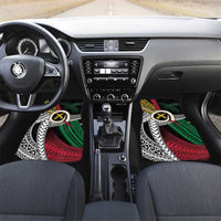 Ni-Van Vanuatu 45th Yumi Yumi Yumi Car Mats Vanuatuan Boar Tusk Polynesian Pattern LT9 Set 2pcs - Front Black - Polynesian Pride