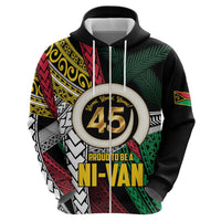 Ni-Van Vanuatu 45th Yumi Yumi Yumi Hoodie Vanuatuan Boar Tusk Polynesian Pattern