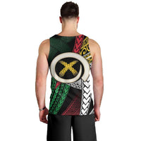 Ni-Van Vanuatu 45th Yumi Yumi Yumi Men Tank Top Vanuatuan Boar Tusk Polynesian Pattern LT9 - Polynesian Pride
