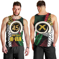 Ni-Van Vanuatu 45th Yumi Yumi Yumi Men Tank Top Vanuatuan Boar Tusk Polynesian Pattern LT9 - Polynesian Pride