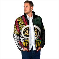 Ni-Van Vanuatu 45th Yumi Yumi Yumi Padded Jacket Vanuatuan Boar Tusk Polynesian Pattern LT9 - Polynesian Pride