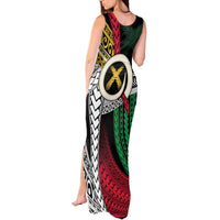 Ni-Van Vanuatu 45th Yumi Yumi Yumi Tank Maxi Dress Vanuatuan Boar Tusk Polynesian Pattern
