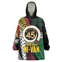 Ni-Van Vanuatu 45th Yumi Yumi Yumi Wearable Blanket Hoodie Vanuatuan Boar Tusk Polynesian Pattern