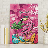 Hawaiian Flamingo Hibiscus Personalised Canvas Wall Art Pink Summer Tropical Flowers LT9 Without Frame Pink - Polynesian Pride