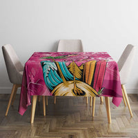Hawaiian Flamingo Hibiscus Personalised Tablecloth Pink Summer Tropical Flowers LT9 - Polynesian Pride