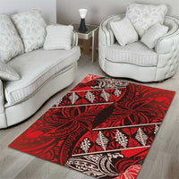 Vintage Ngatu Tribal Tonga Pattern Area Rug - Polynesian Pride