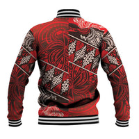 Vintage Ngatu Tribal Tonga Pattern Baseball Jacket LT9 - Polynesian Pride