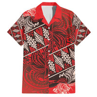 Vintage Ngatu Tribal Tonga Pattern Family Matching Off Shoulder Short Dress and Hawaiian Shirt - Polynesian Pride
