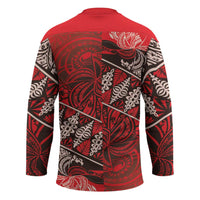 Vintage Ngatu Tribal Tonga Pattern Hockey Jersey LT9 - Polynesian Pride