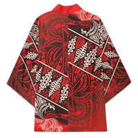 Vintage Ngatu Tribal Tonga Pattern Kimono - Polynesian Pride