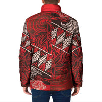 Vintage Ngatu Tribal Tonga Pattern Padded Jacket LT9 - Polynesian Pride