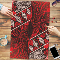 Vintage Ngatu Tribal Tonga Pattern Puzzle LT9 Red - Polynesian Pride