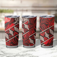 Vintage Ngatu Tribal Tonga Pattern Tumbler Cup - Polynesian Pride