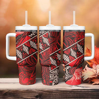 Vintage Ngatu Tribal Tonga Pattern Tumbler With Handle - Polynesian Pride