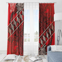 Vintage Ngatu Tribal Tonga Pattern Window Curtain LT9 - Polynesian Pride