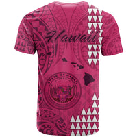 Maui Island T Shirt Kakau Tribal Mixed Polynesian Pattern Pink LT9 - Polynesian Pride