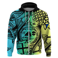 Malampa Fiji Day Hoodie Vanuatu Sand Drawing With Polynesian Pattern LT9 - Polynesian Pride