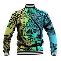 Personalised Malampa Fiji Day Baseball Jacket Vanuatu Sand Drawing With Polynesian Pattern LT9 - Polynesian Pride