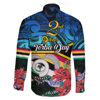 torba-vanuatu-family-matching-off-shoulder-maxi-dress-and-hawaiian-shirt-sand-drawing-with-polynesian-pattern