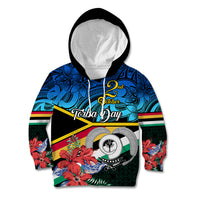 Torba Vanuatu Kid Hoodie Sand Drawing With Polynesian Pattern LT9 Hoodie Black - Polynesian Pride