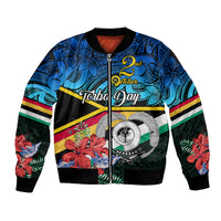 Personalised Torba Vanuatu Bomber Jacket Sand Drawing With Polynesian Pattern LT9 Unisex Black - Polynesian Pride