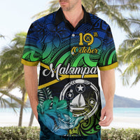 Malampa Day Hawaiian Shirt Vanuatu Flowers with Malampa Emblem Tribal Pattern LT9 - Polynesian Pride