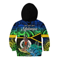 Malampa Day Kid Hoodie Vanuatu Flowers with Malampa Emblem Tribal Pattern LT9 - Polynesian Pride