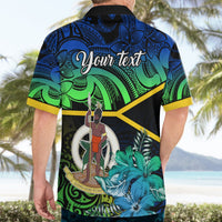 Personalised Malampa Day Hawaiian Shirt Vanuatu Flowers with Malampa Emblem Tribal Pattern LT9 - Polynesian Pride