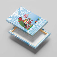 Melanesian Fiji Kula Bird Canvas Wall Art with Tagimoucia Masi Tapa Pattern