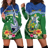 Melanesian Solomon Islands Hoodie Dress Tropical Shark Tattoo LT9 - Polynesian Pride