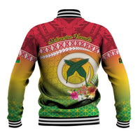 Melanesian Ni-Vanuatu Baseball Jacket Sea Turtle with Sand Drawing Pattern LT9 - Polynesian Pride