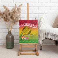 Melanesian Ni-Vanuatu Canvas Wall Art Sea Turtle with Sand Drawing Pattern LT9 - Polynesian Pride