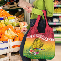 Melanesian Ni-Vanuatu Grocery Bag Sea Turtle with Sand Drawing Pattern