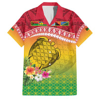 Melanesian Ni-Vanuatu Hawaiian Shirt Sea Turtle with Sand Drawing Pattern LT9 Reggae - Polynesian Pride