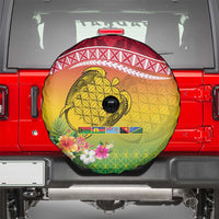 Melanesian Ni-Vanuatu Spare Tire Cover Sea Turtle with Sand Drawing Pattern LT9 - Polynesian Pride