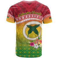 Melanesian Ni-Vanuatu T Shirt Sea Turtle with Sand Drawing Pattern LT9 - Polynesian Pride