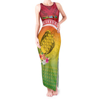 Melanesian Ni-Vanuatu Tank Maxi Dress Sea Turtle with Sand Drawing Pattern LT9 Women Reggae - Polynesian Pride