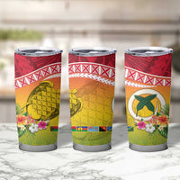 Melanesian Ni-Vanuatu Tumbler Cup Sea Turtle with Sand Drawing Pattern LT9 - Polynesian Pride