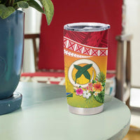 Melanesian Ni-Vanuatu Tumbler Cup Sea Turtle with Sand Drawing Pattern LT9 - Polynesian Pride